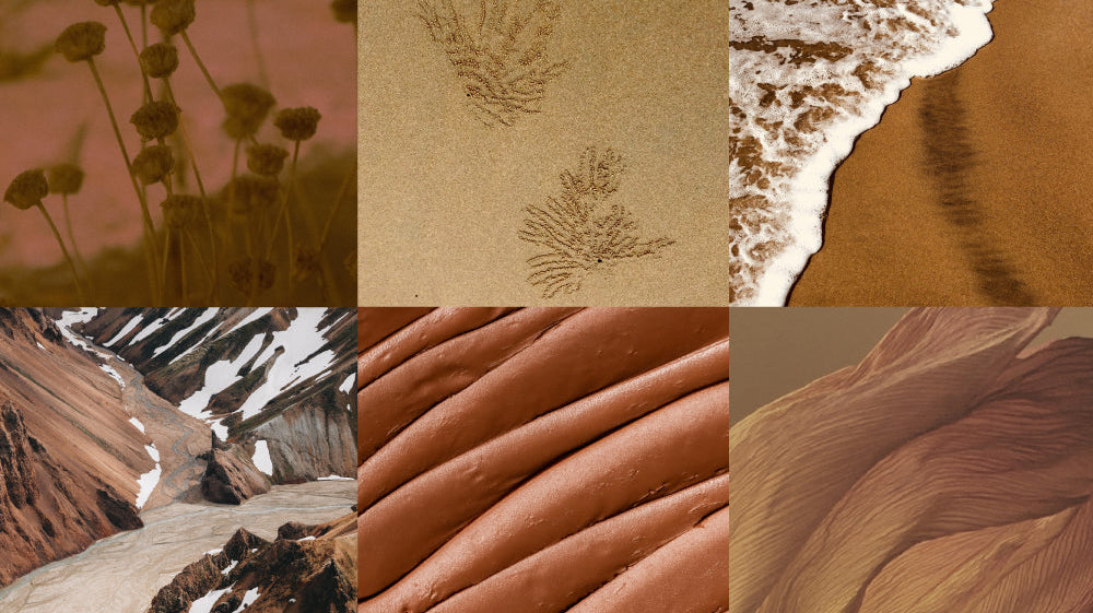 Collage of earth tones