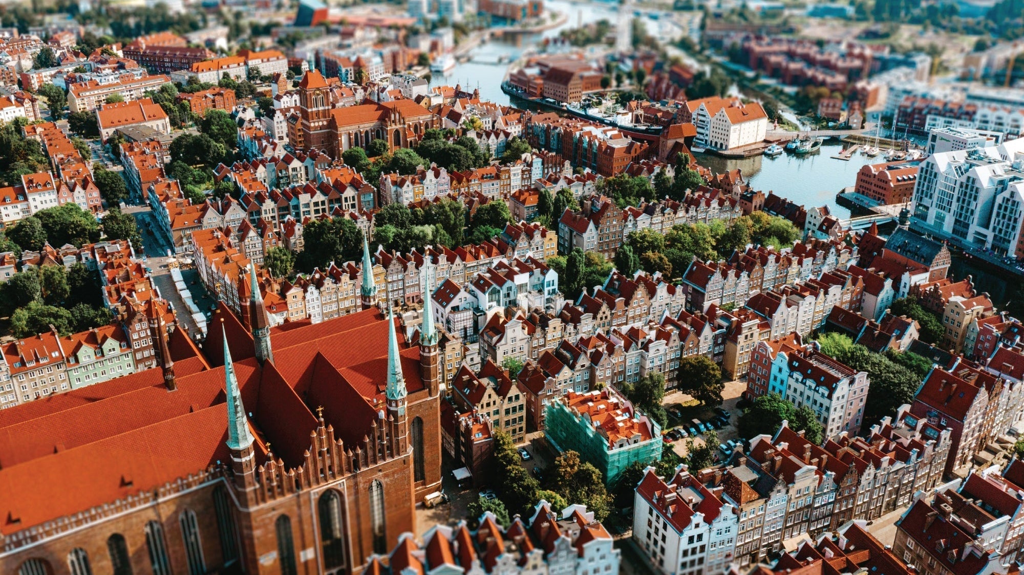 Aerial view of Gdansk