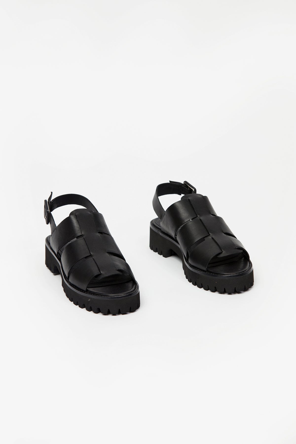 Womens black strappy sandal