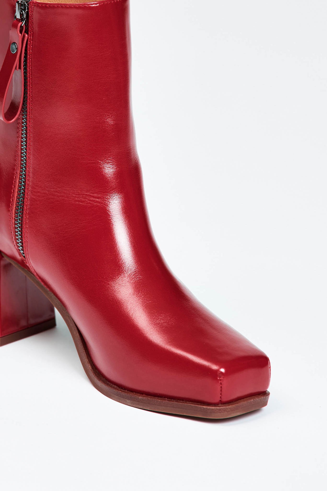 Womens red ankle boot