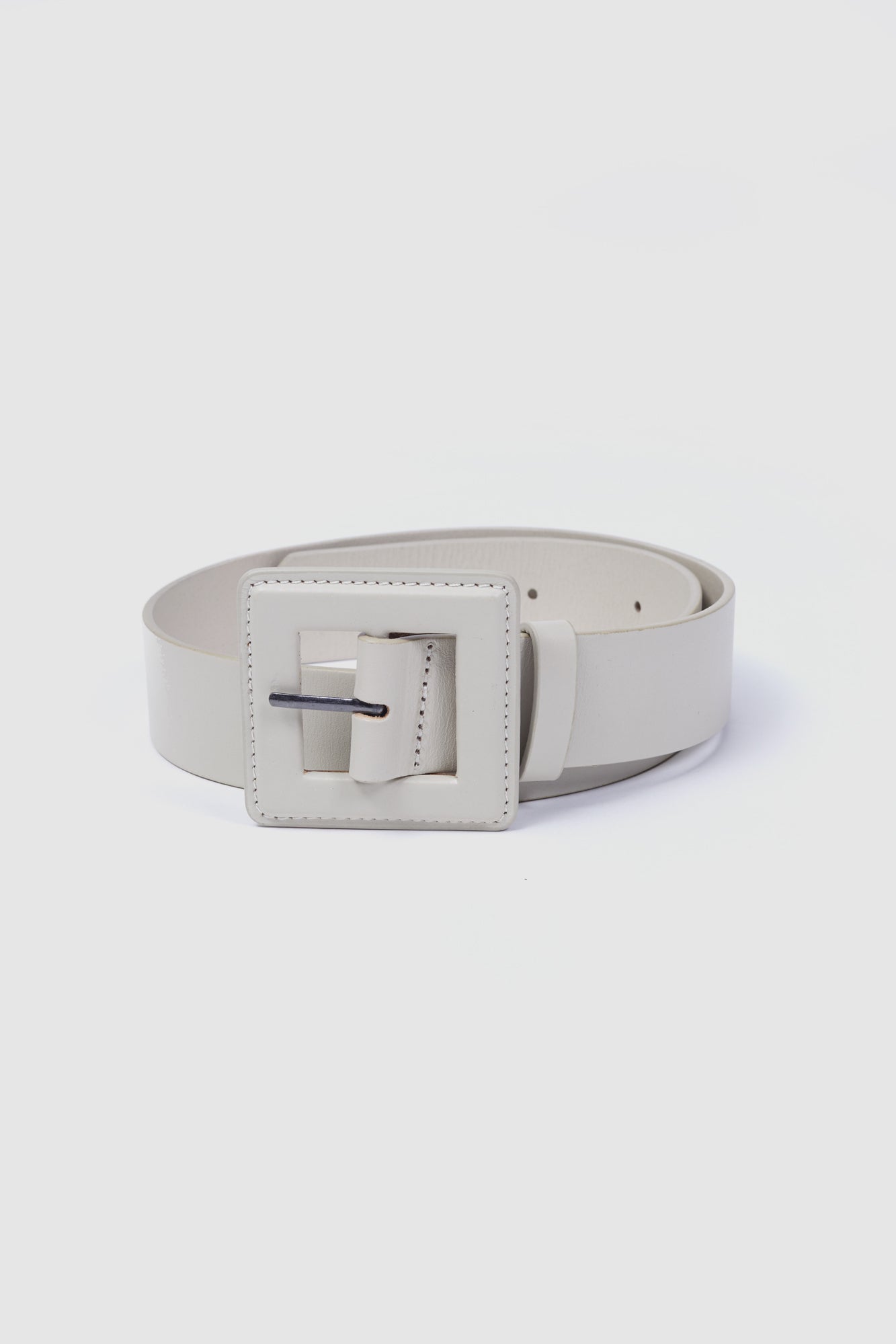 Casa Belt Stone Square Buckle Leather Front