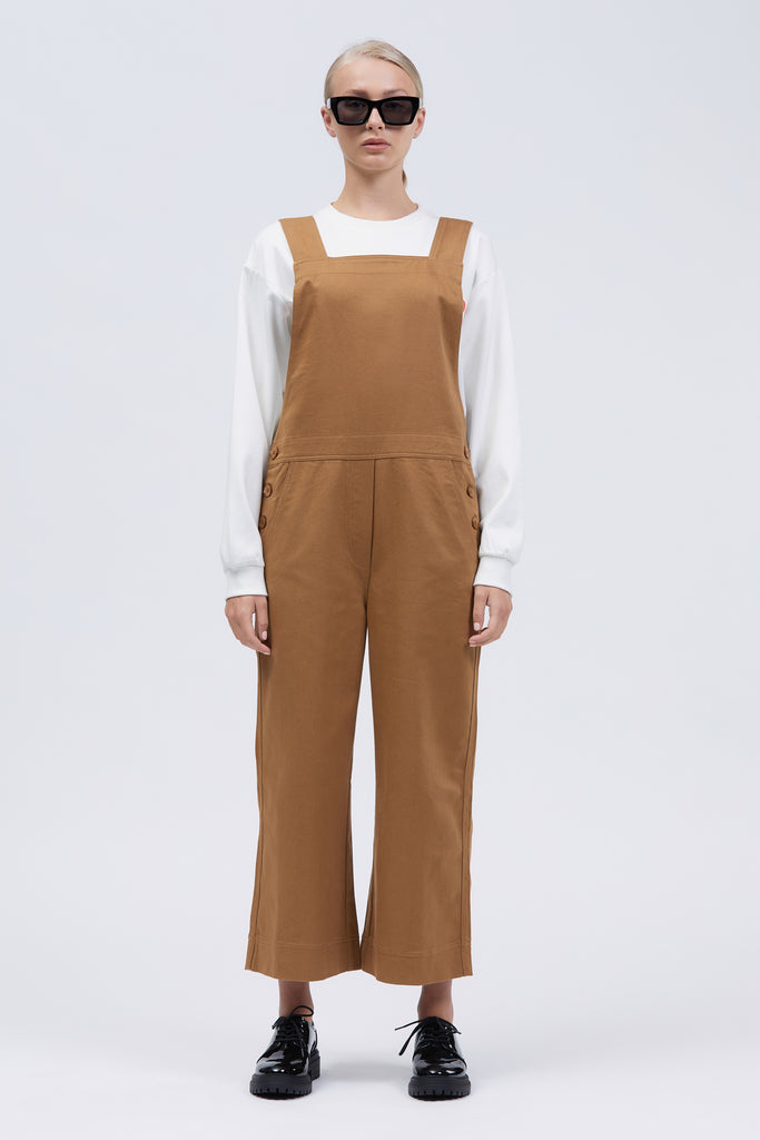 Donsö Women's Overall Light Brown Cotton Front