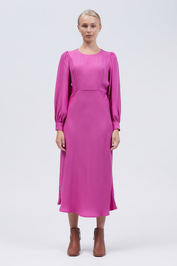 Pink Long Sleeve Dress front