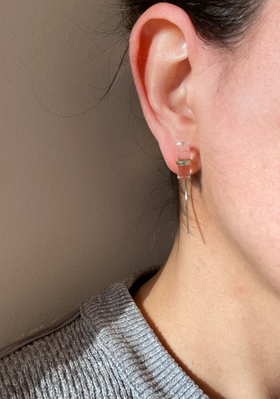 Suru Studio Quartz Earrings Silver