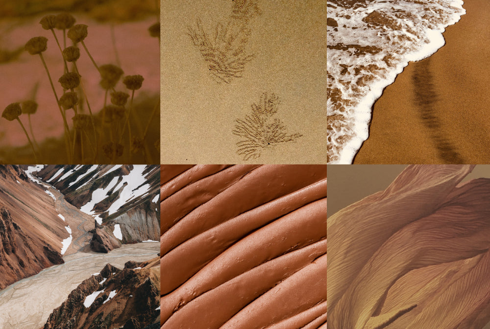 Collage of earth tones
