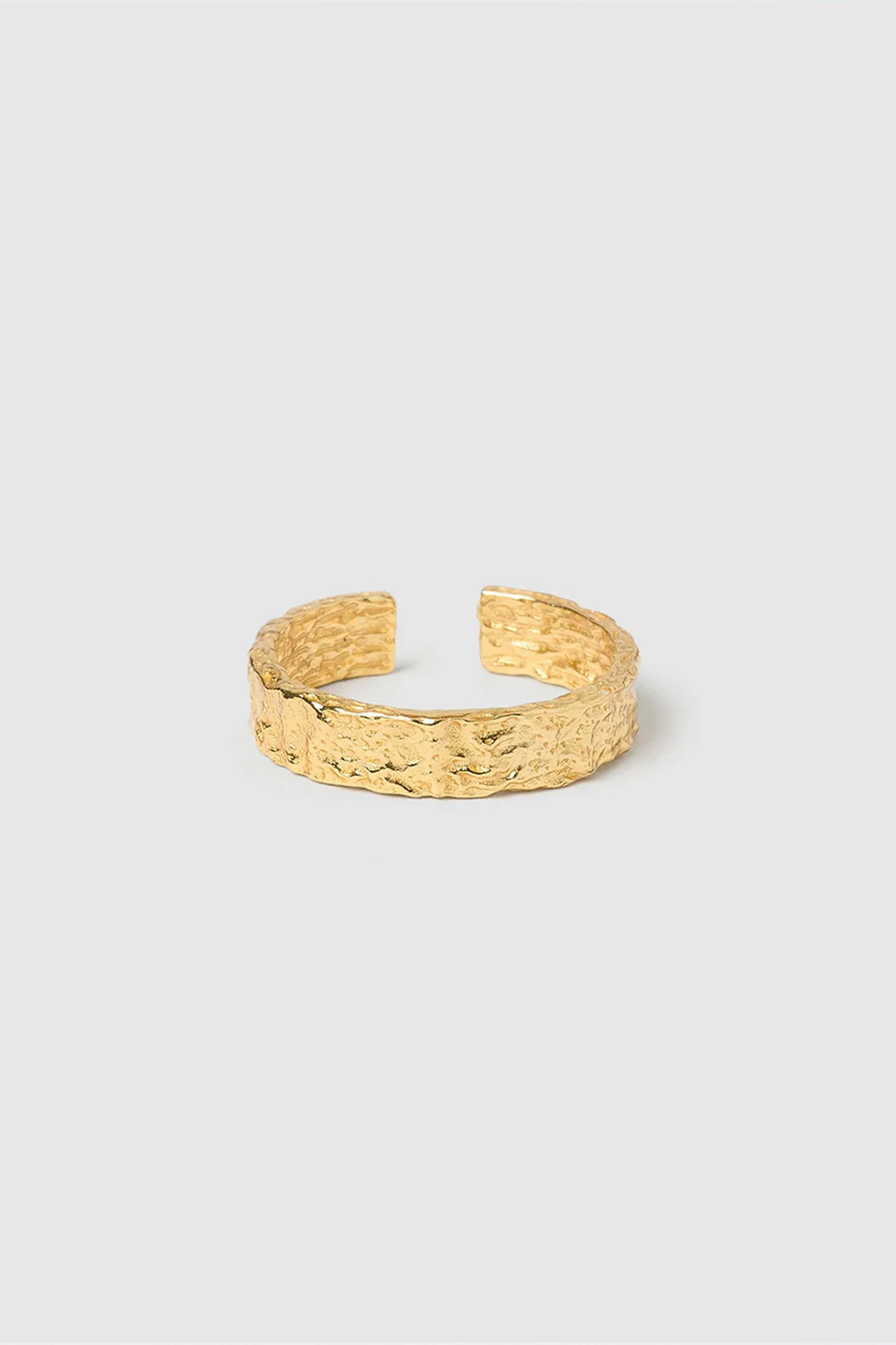 Gold plated textured ring