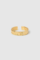Gold plated textured ring