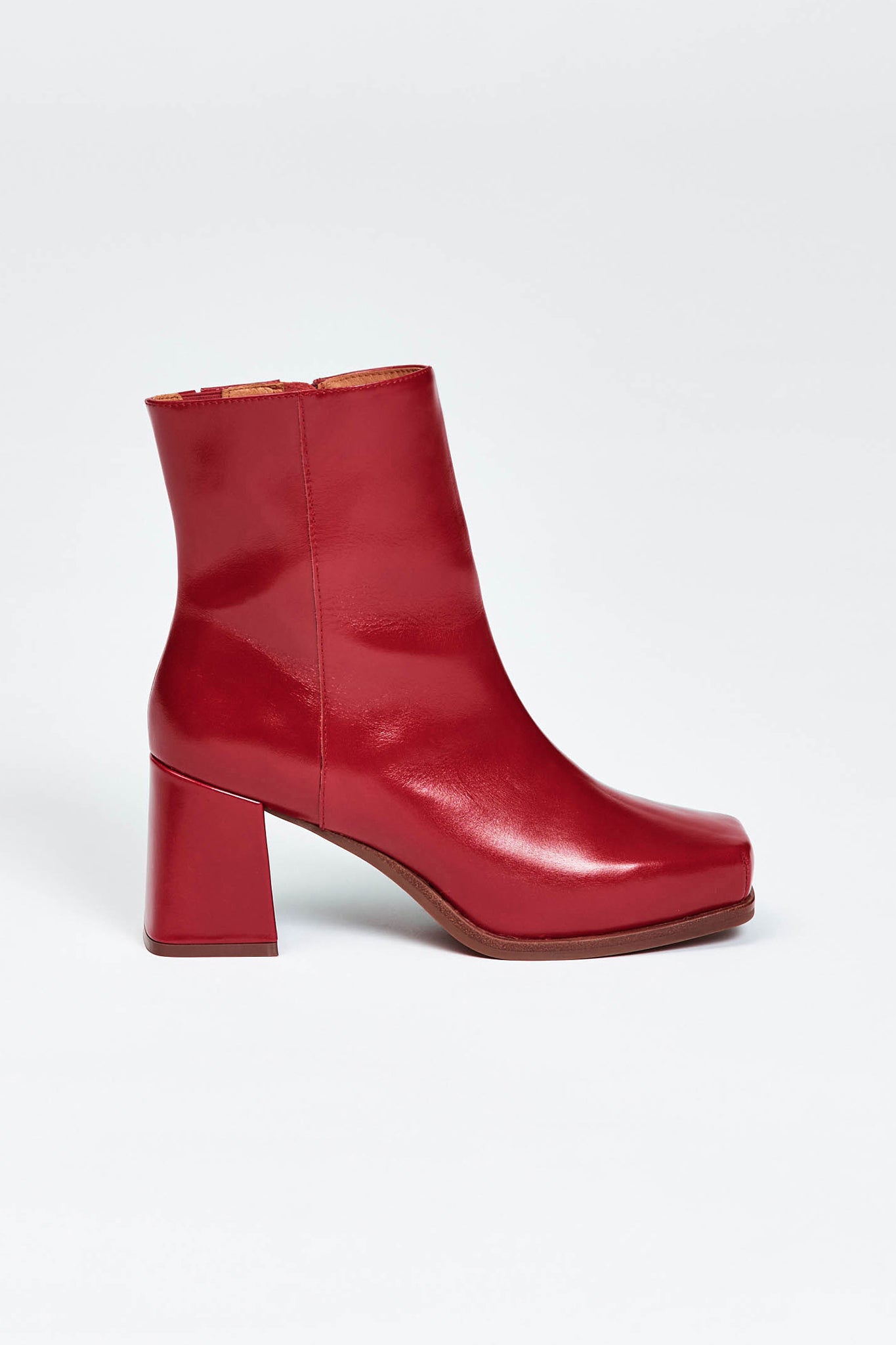 Womens red ankle boot