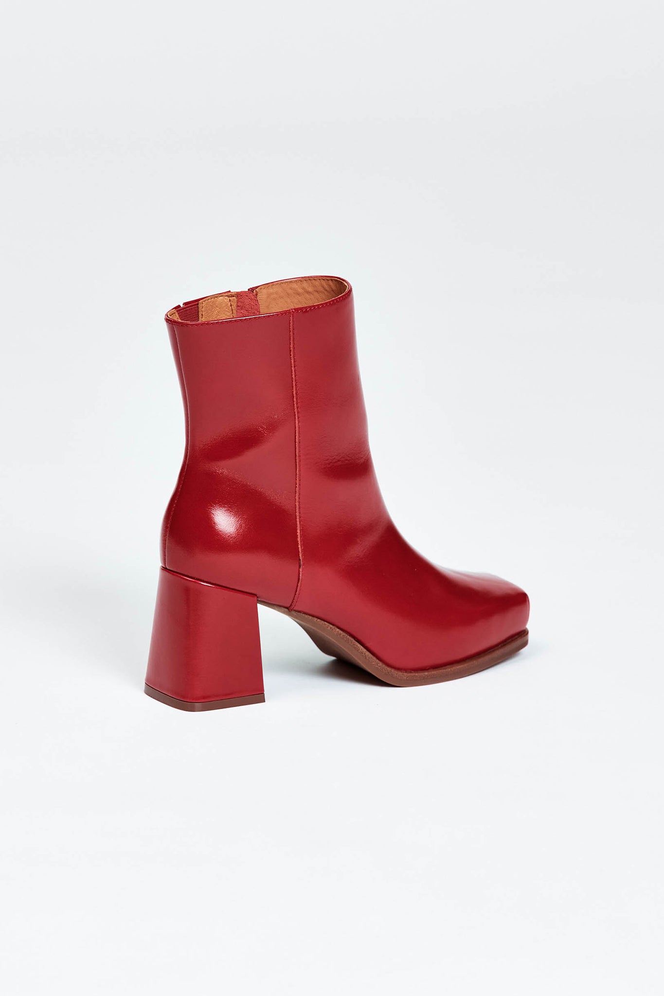 Womens red ankle boot