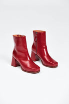 Womens red ankle boot