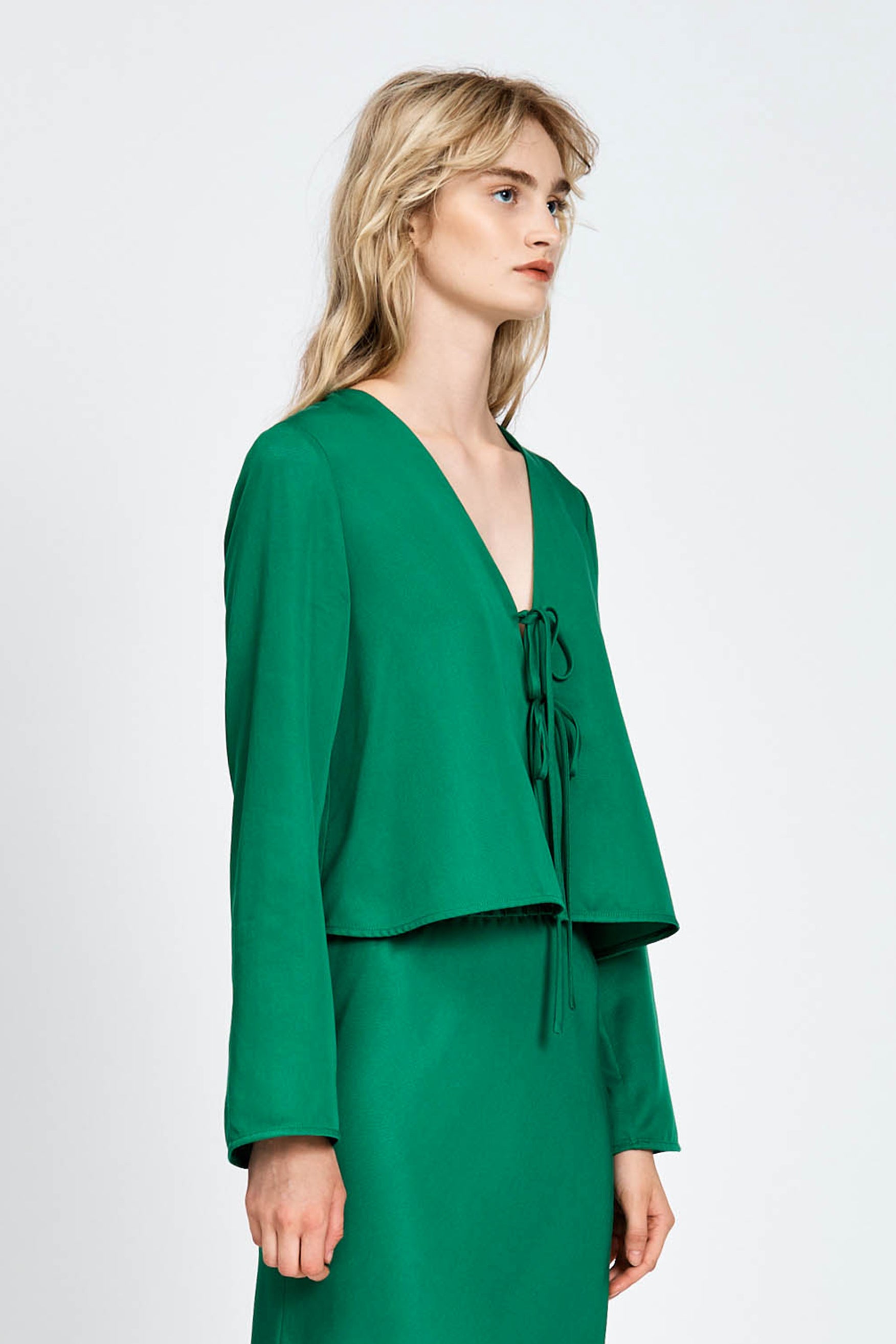 Green long sleeve top