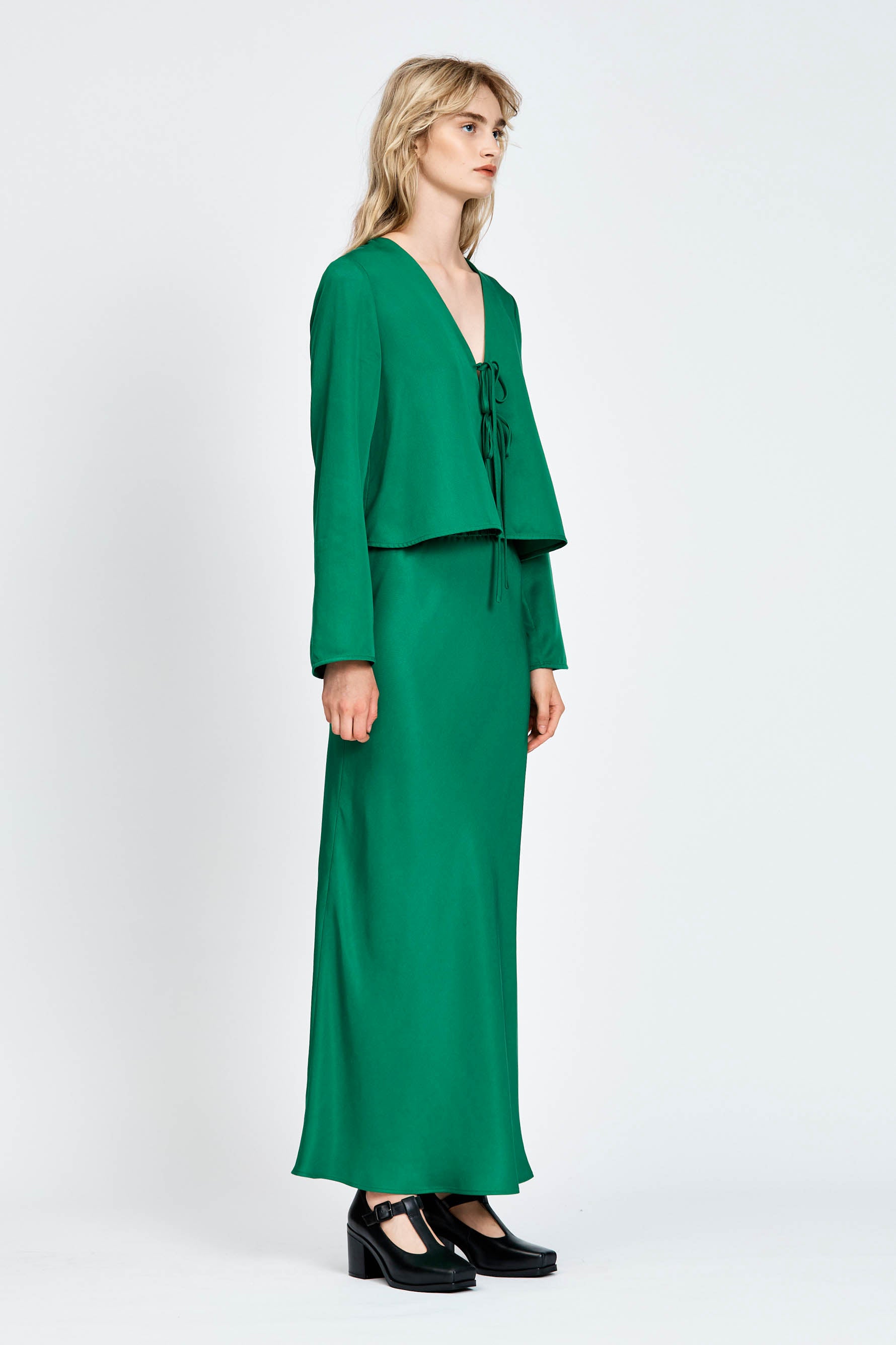 Green long sleeve top