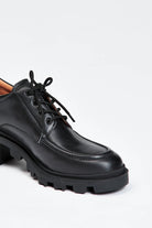 Black lace up shoe with heel