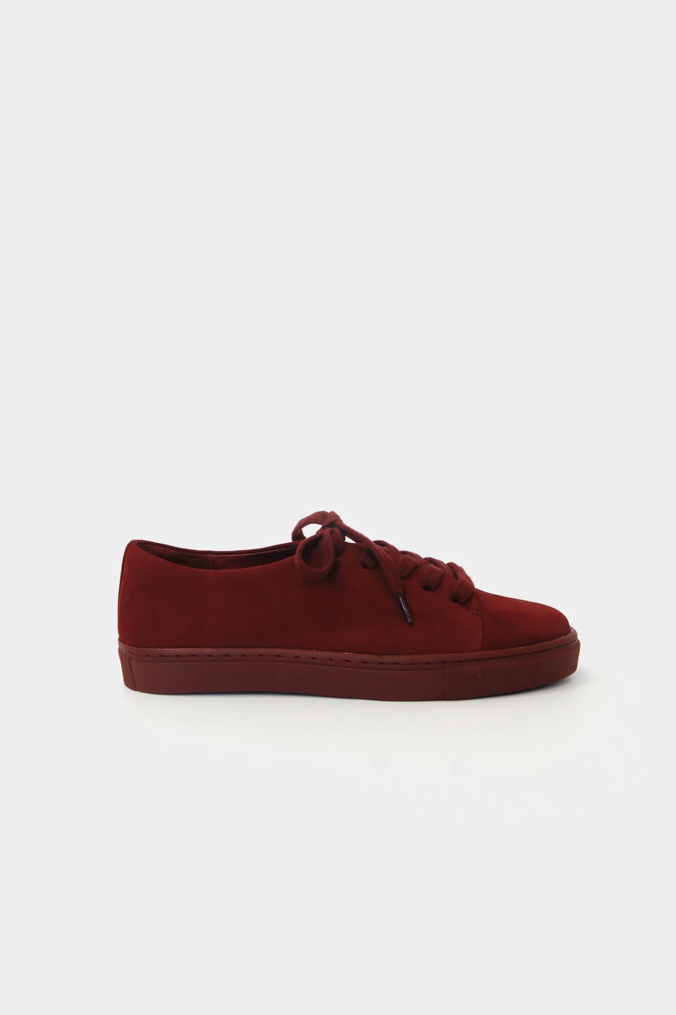 Image of womens sneaker in wine colour