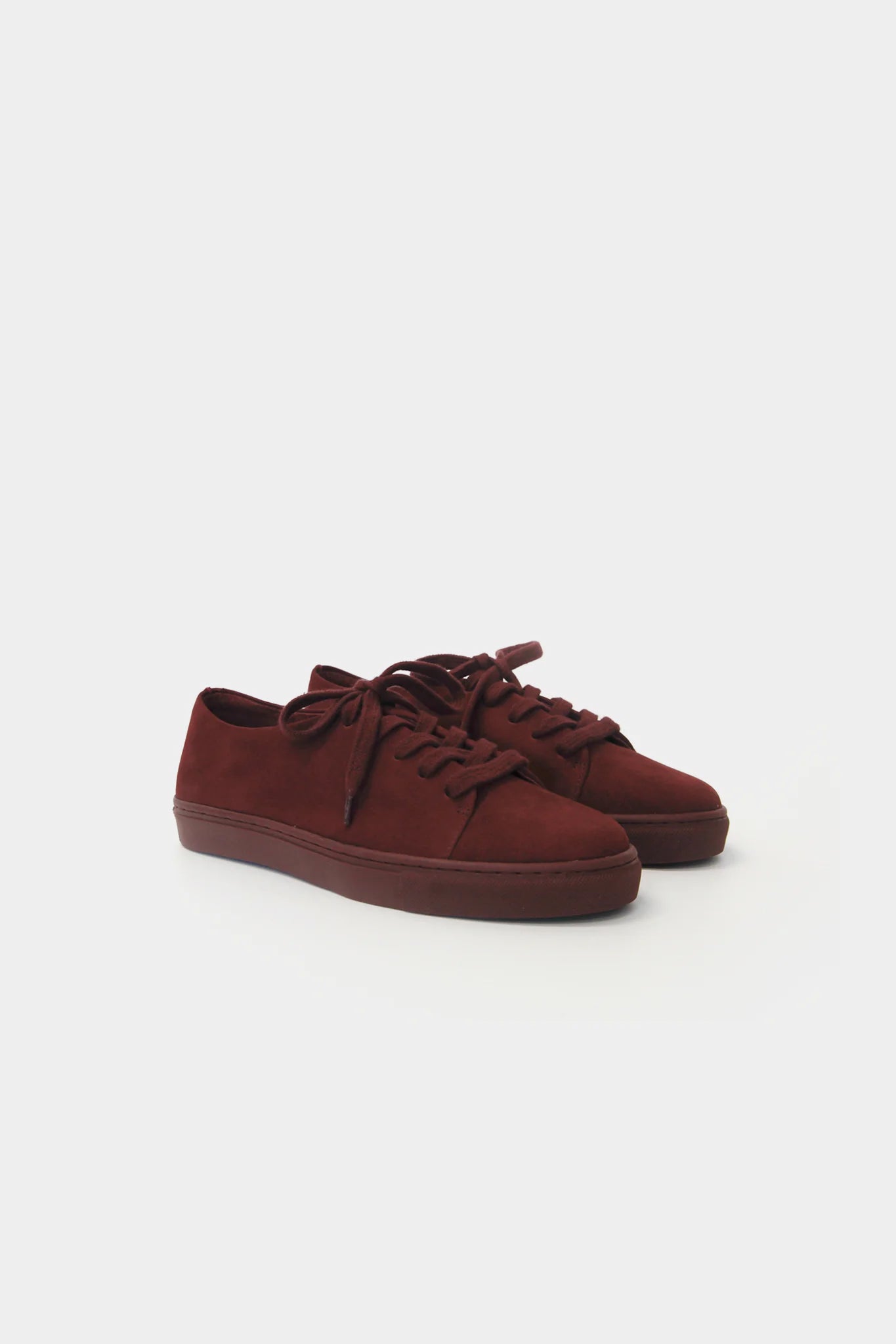 Image of womens sneaker in wine colour