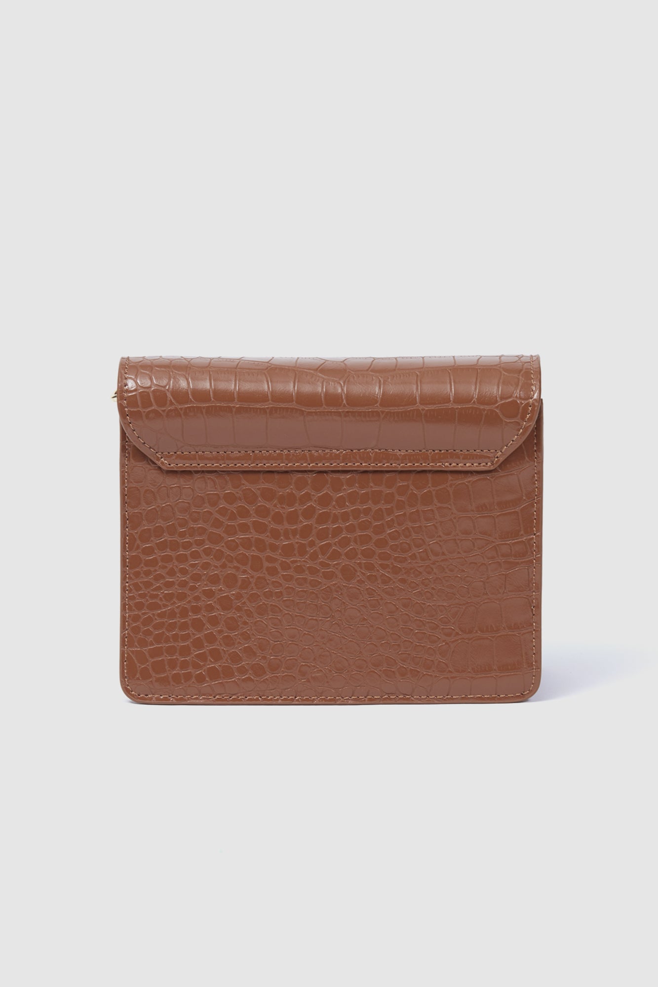 Fuego Bag Brown Croc Leather Back
