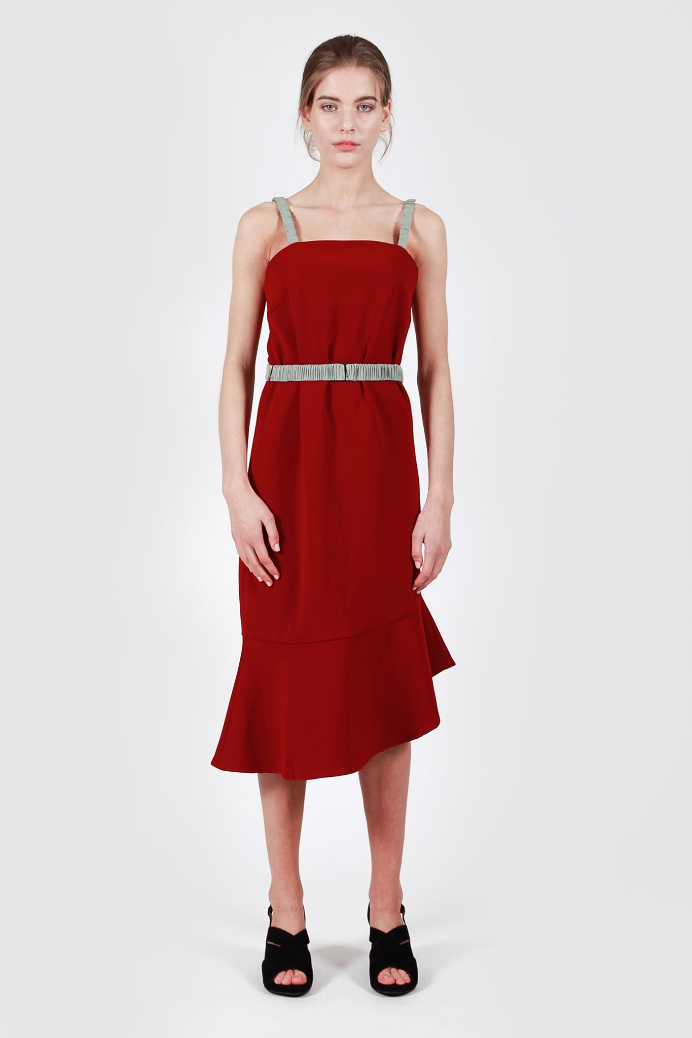 Hermosa Dress Wine/Stone Front