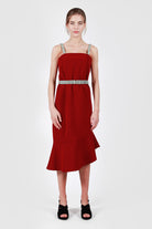 Hermosa Dress Wine/Stone Front