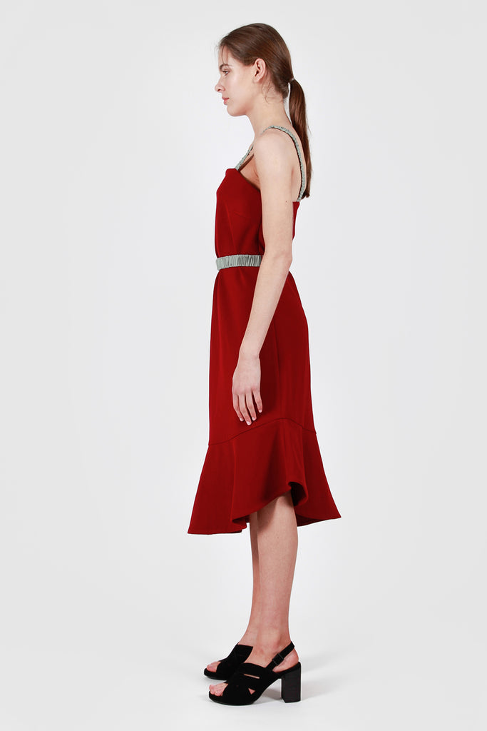 Hermosa Dress Wine/Stone Side