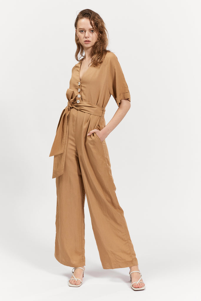 Inverloch Jumpsuit Camel Front