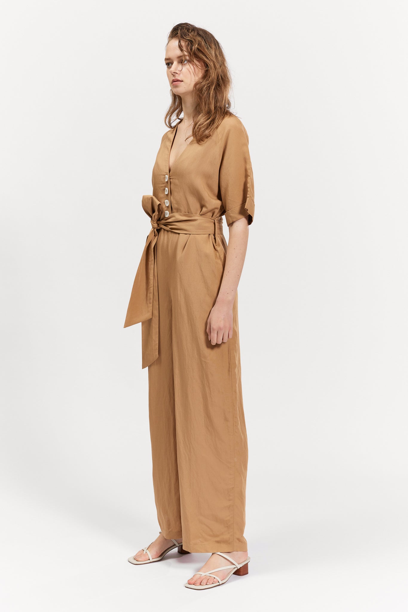 Inverloch Jumpsuit Camel Side