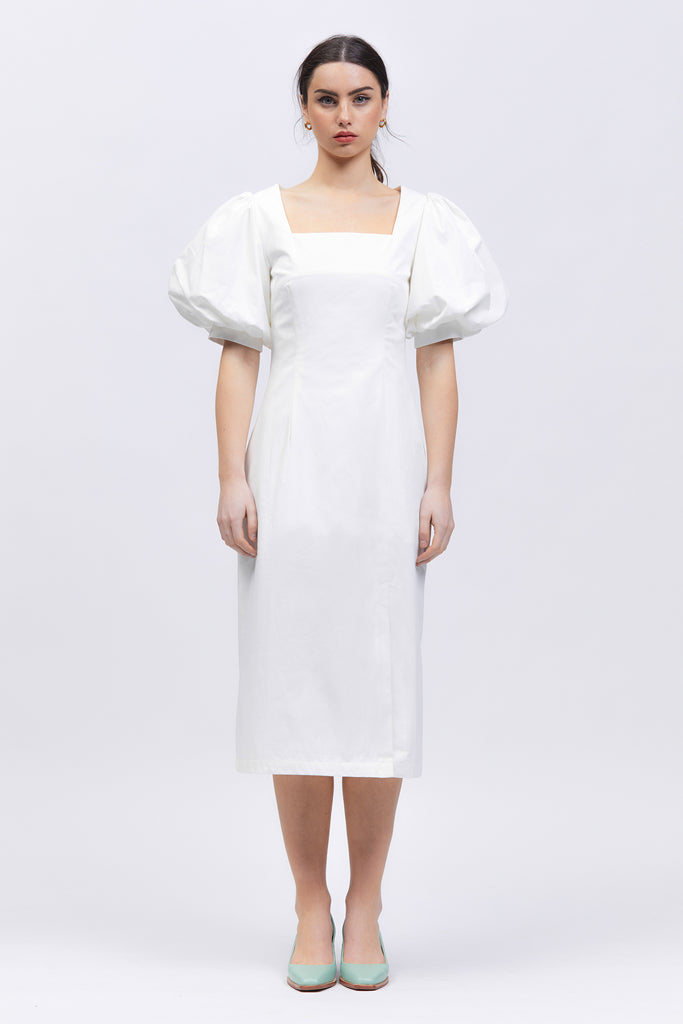 La Laja Mid Dress White Front