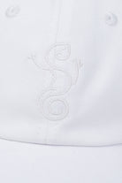 Lagarto Cap White Cotton Front Close Up