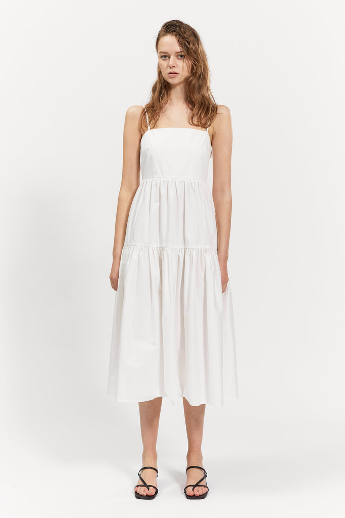 Loch Dress White Cotton Front