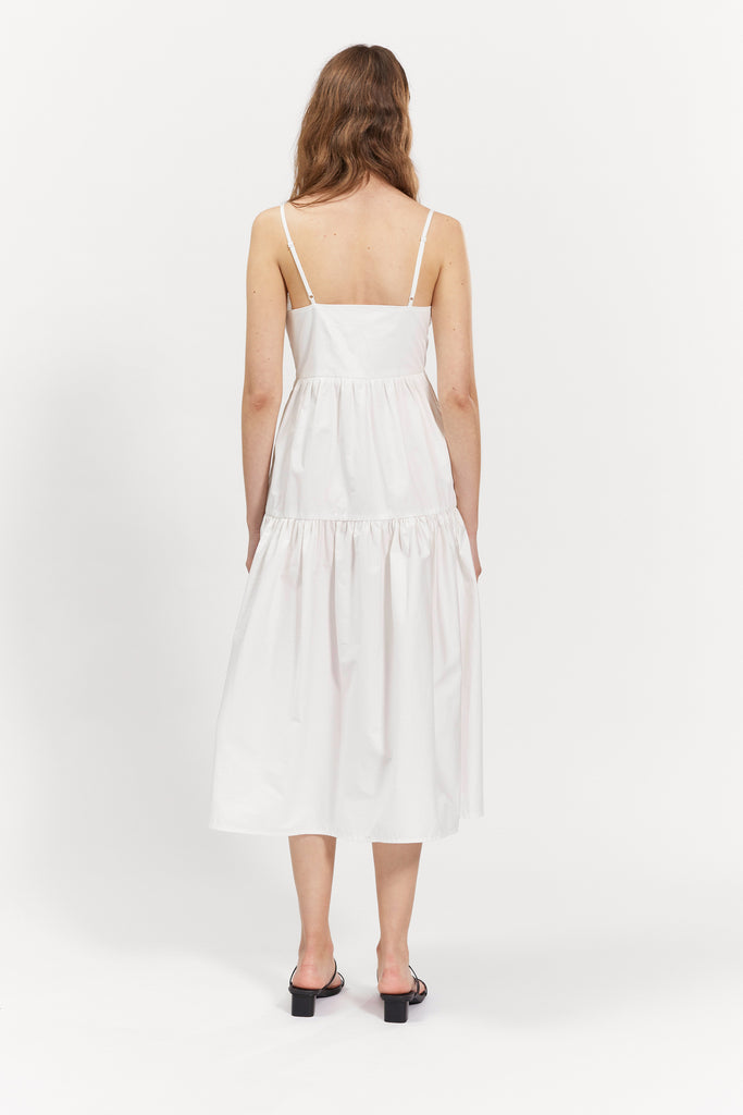 Loch Dress White Cotton Back