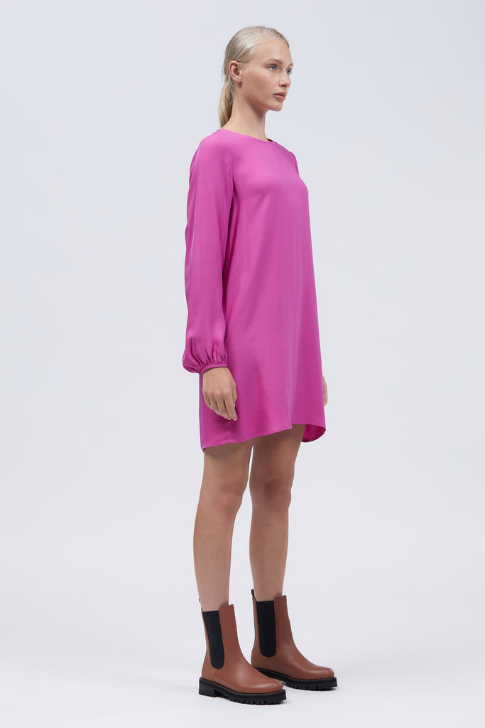 Pink Mini Long Sleeve Dress Side