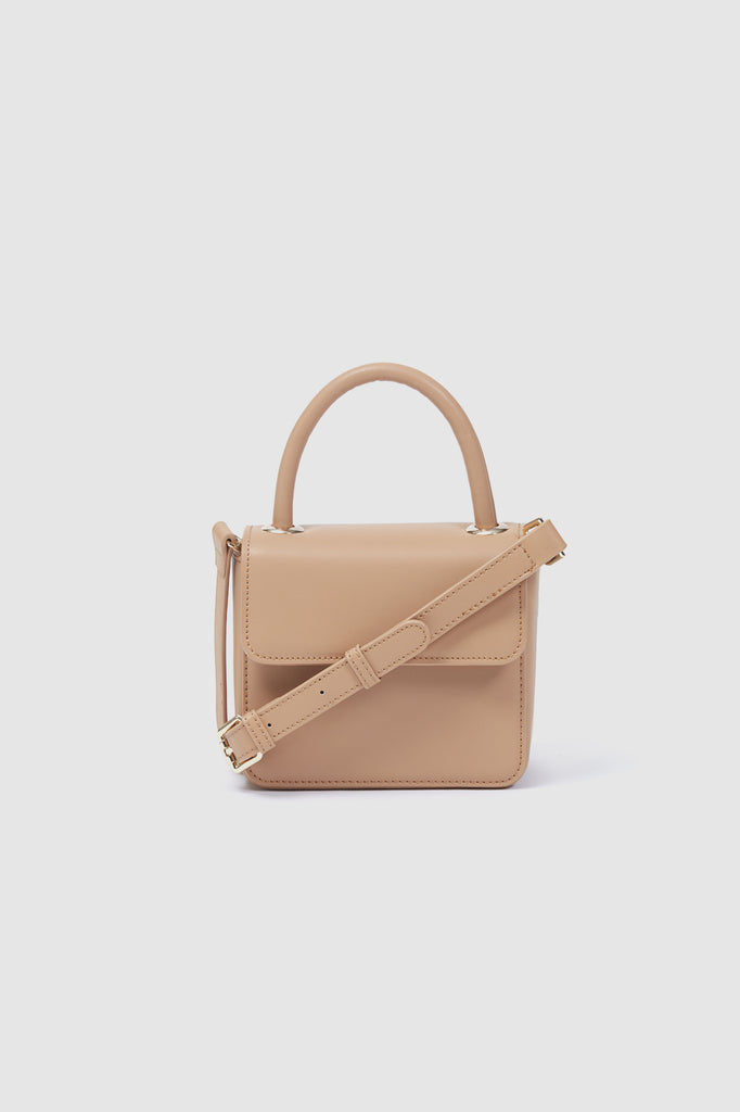 Pina Mini Bag Caramel Leather Front
