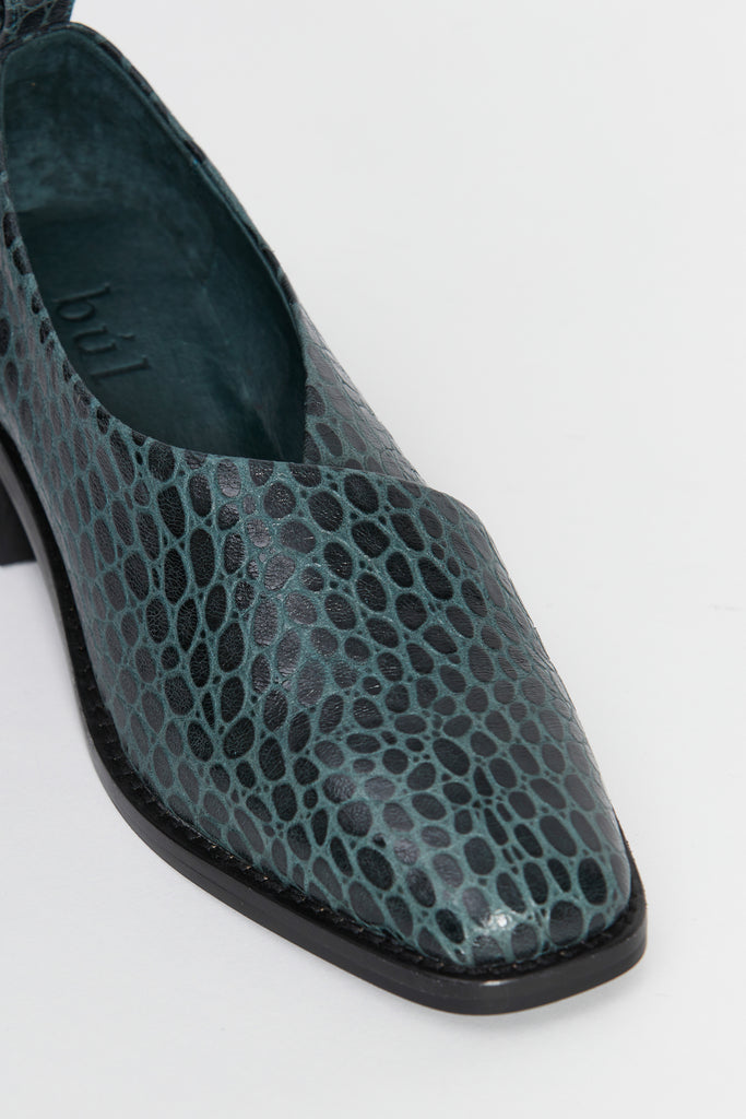 Tofana Shoe Green Croc Leather