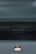 Villa Bag Dark Green Leather Inside