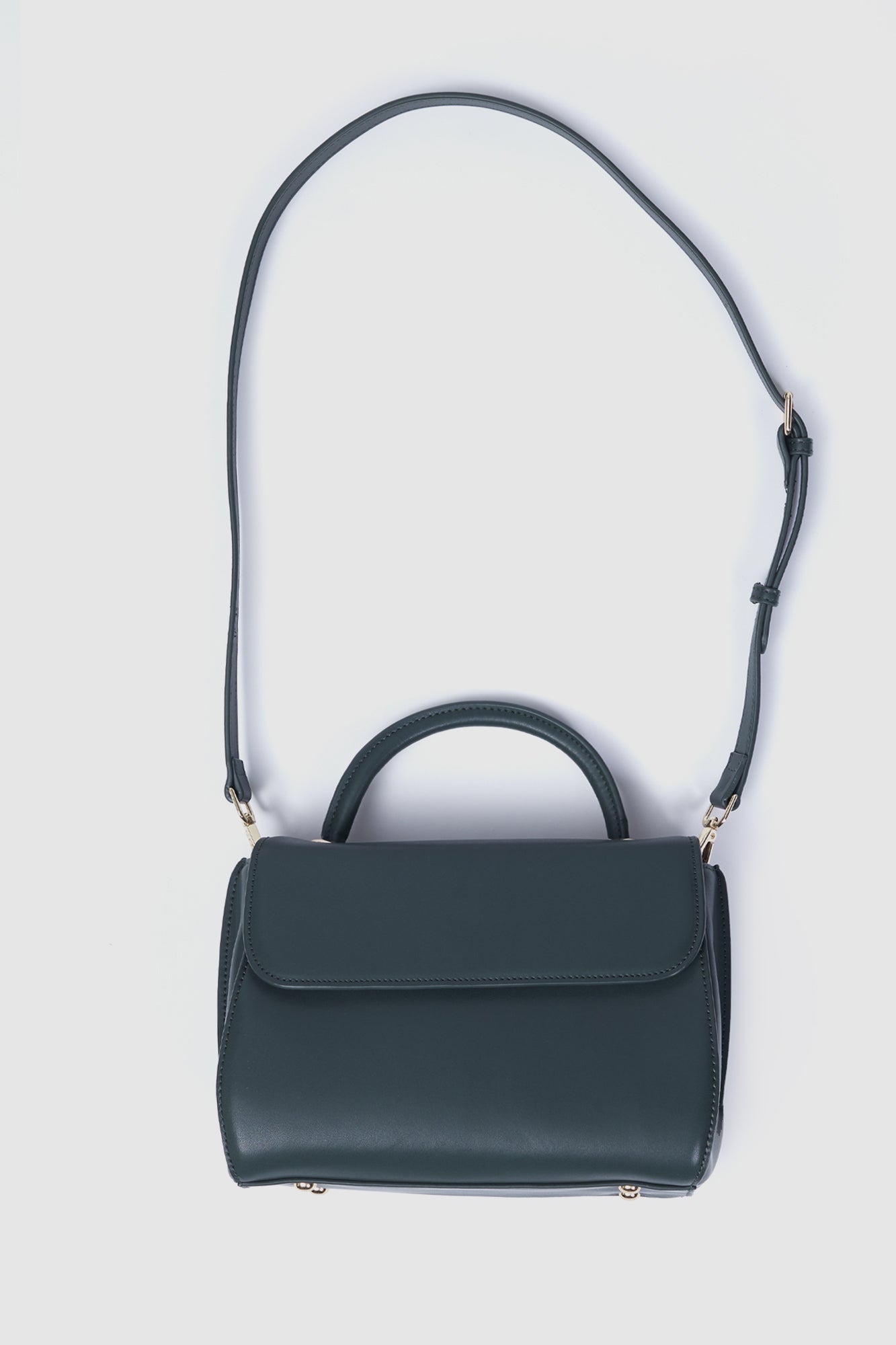 Villa Bag Dark Green Leather Front