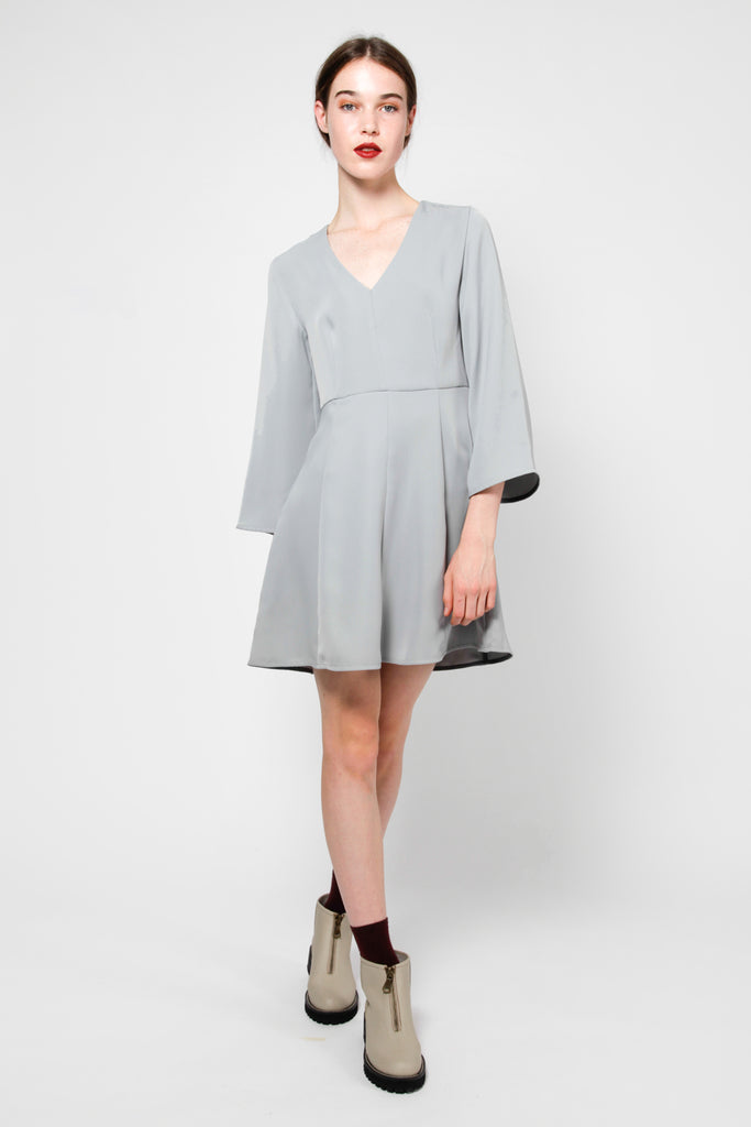 Prost Dress Long Sleeves Grey Front