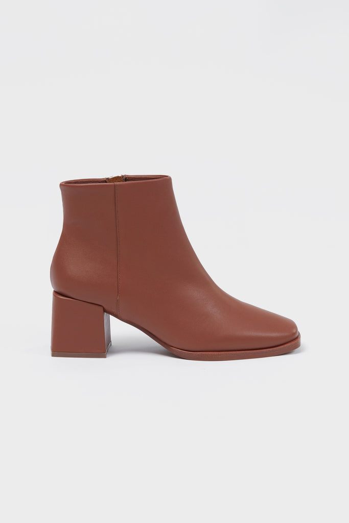 Walford Ankle Boot Rust Brown Leather Side