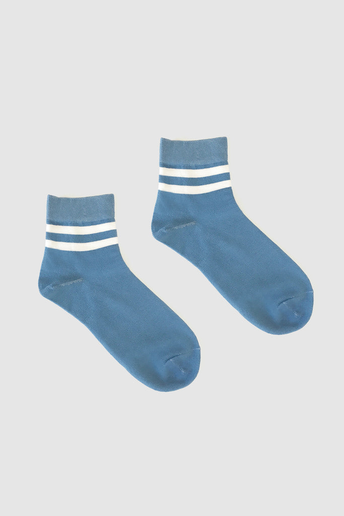 Kalt Sock Blue/White Soft Cotton