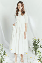 Loch Dress White Cotton Front Styled